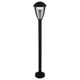 LED Base extérieure "Clint", en métal et en plastique en noir, avec LED intégrée, lumières de chemin