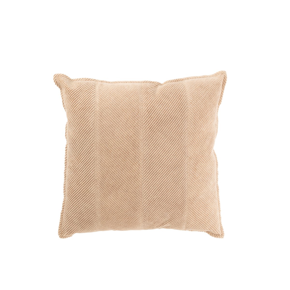 Coussin J-Line Rayures Beige - Vue avant avec texture douce