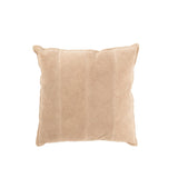 Coussin J-Line Rayures Beige - Vue avant avec texture douce