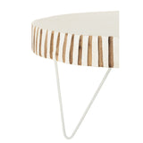 Table J-Line Ying en bois et métal blanc - vue d'ensemble