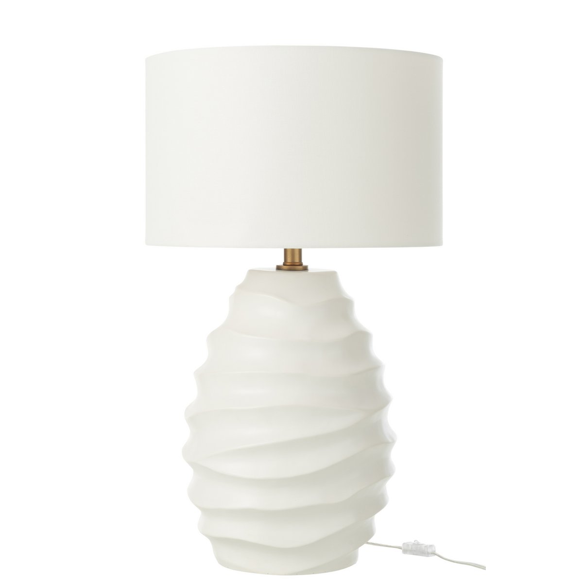 Détail de la lampe J-Line Golf en céramique sur un fond neutre