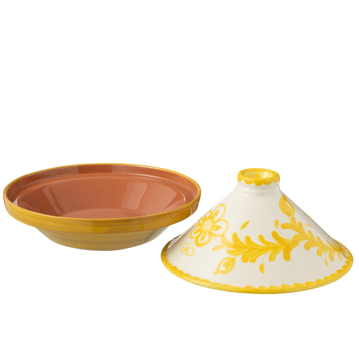 Tajine J-Line sur une table, mettant en valeur son design élégant