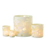 Lanterne J-Line Fleurs en verre vert, ambiance salon