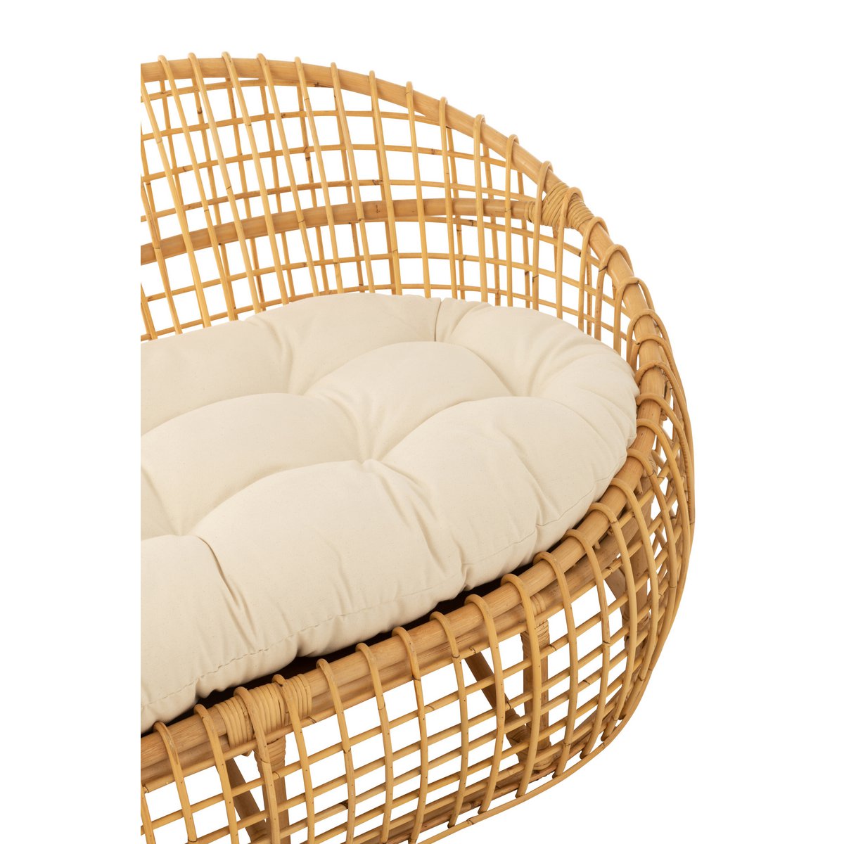 Canapé J-Line Lise en rotin naturel - mise en scène décorative