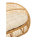 Canapé J-Line Lise en rotin naturel - mise en scène décorative