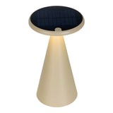 Lampe de table de batterie solaire "Palu" pour l'extérieur et à l'intérieur, en plastique en beige, 20 cm de haut