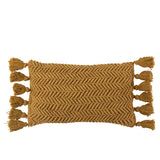 Vue rapprochée du coussin J-Line Brush montrant la couleur ocre