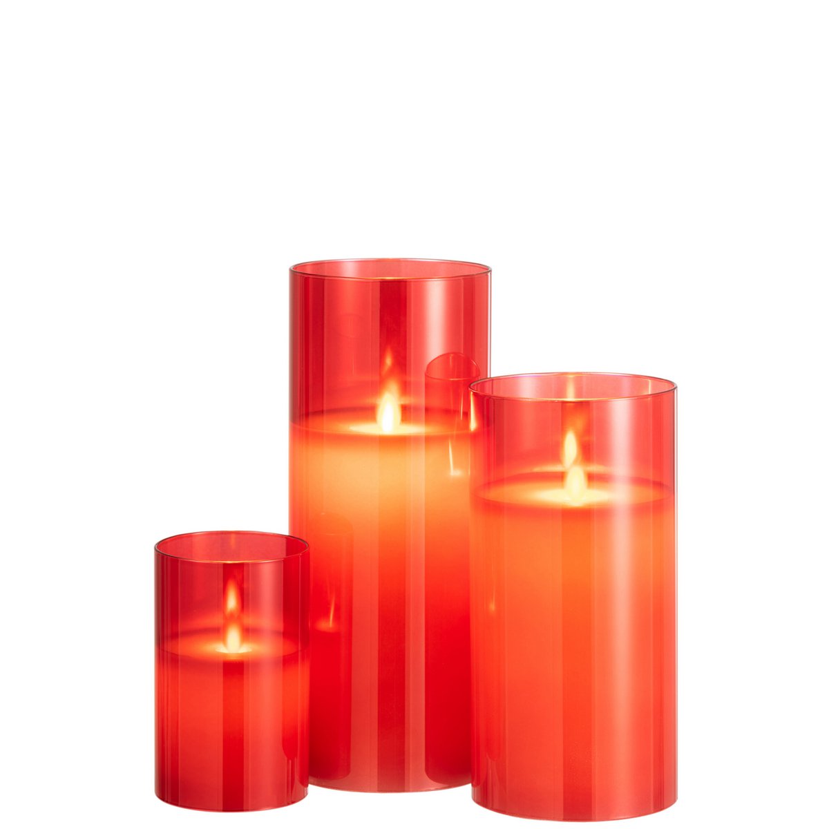 Base en verre rouge de la lampe J-Line