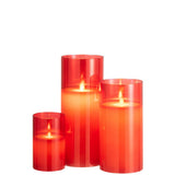 Base en verre rouge de la lampe J-Line