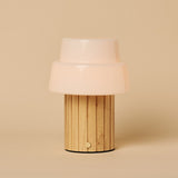 Lampe de table rechargeable marron clair