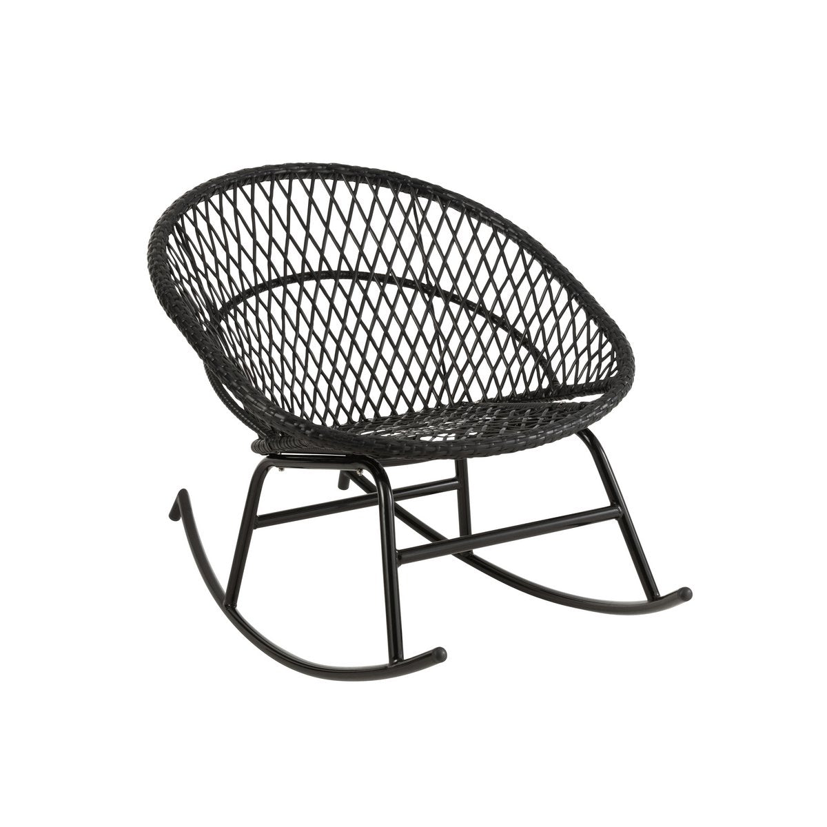 Rocking chair J-Line Zayo avec coussin, ambiance détente