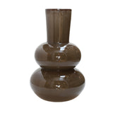 Vase Lindi Elite en verre marron foncé