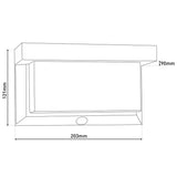 Lampe murale extérieure solaire LED avec détecteur de mouvement, pour l'extérieur, lampe murale - plastique en noir, avec LED intégrée
