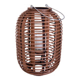 Décol Light "Korbinien", y compris une bougie solaire pour le jardin et la terrasse, lampe solaire en rotin marron, hauteur 32 cm