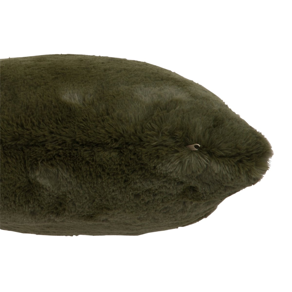 Coussin décoratif J-Line vert 45x45 cm, en polyester, sur canapé moderne