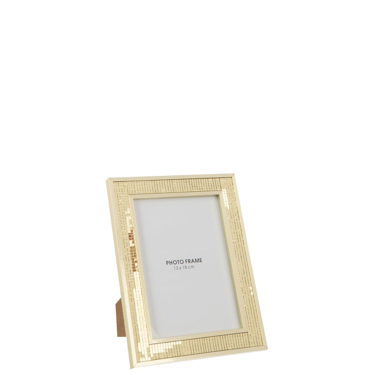 Cadre photo J-Line Miroir en verre doré - mise en scène décorative