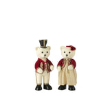 Figurine ours J-Line en rouge et or, vue de face