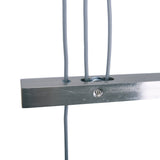 4 pendentif "Tilde", lampe à pendule en métal classique et textile en gris et blanc, avec cadre E27, réglable en hauteur, 86 cm de long, idéal comme lampe à manger