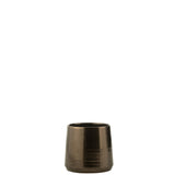 J-Line Flowerpot Rond en céramique dorée, vue d'ensemble