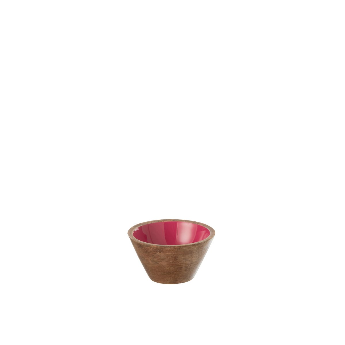 Bol J-Line Kos en bois fuchsia - détail de la texture