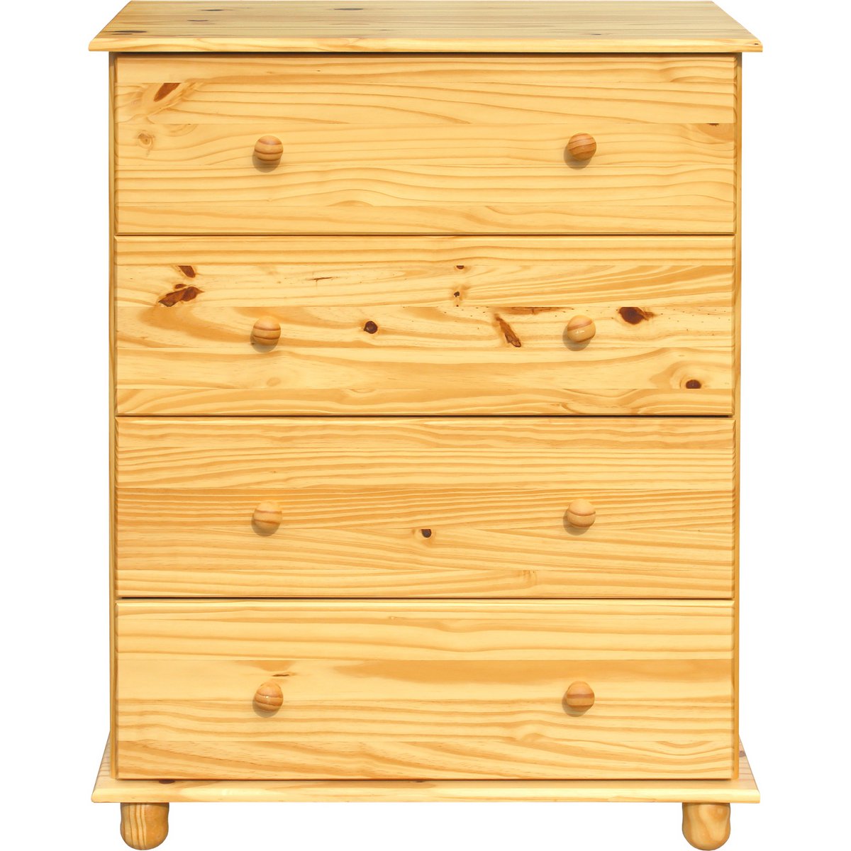 Commode en bois massif Moebilia avec quatre tiroirs