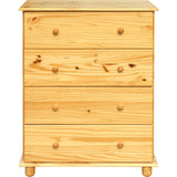 Commode en bois massif Moebilia avec quatre tiroirs