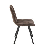 Chaise J-Line Clark en métal marron dans une salle à manger moderne