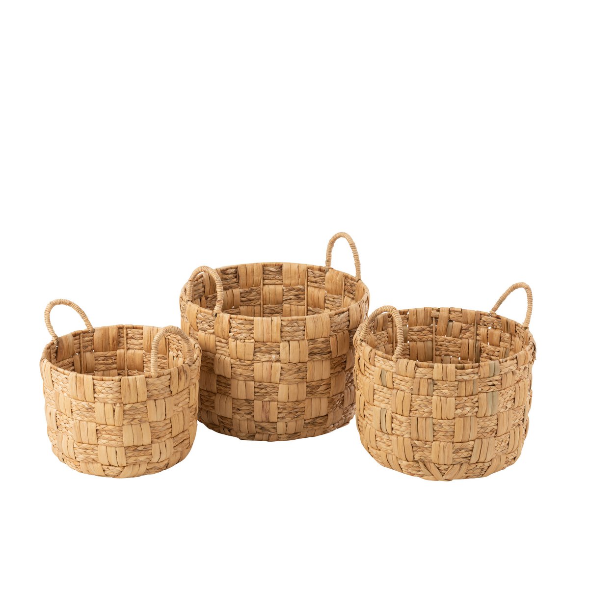 Panier en jacinthe d'eau, gros plan sur la texture naturelle