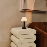 Lampe de table rechargeable en bois noir Zoë