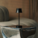 Lot de 8 lampes de table rechargeables noir minuit avec station