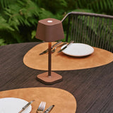 Lampe de table rechargeable marron moka Ava