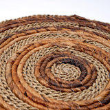 Set de table (Ensemble de 4 ou 6) MATARAM | Set de table rond Boho en fibre de bananier et jonc de mer 38 cm