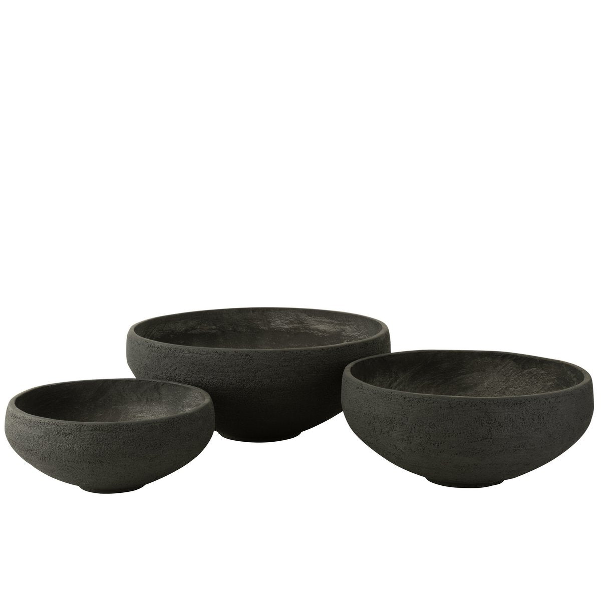 Ambiance jardin avec le pot Fiberlei J en céramique noire