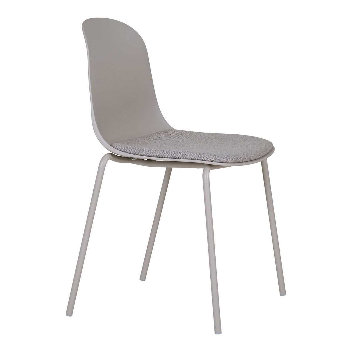 Vue latérale de la chaise Madalena, montrant la structure en métal