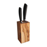 Bloc à couteaux en bois d'olivier avec couteaux