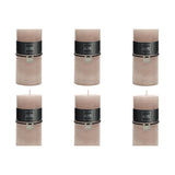 Bougie cylindrique J-Line en rose clair sur fond blanc