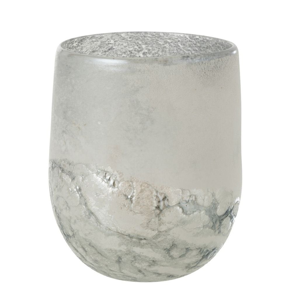 Lanterne J-Line Scavo en verre gris vue de face