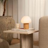 Lampe rechargeable en bois marron clair Fynn