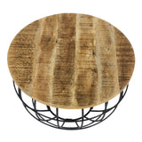 Table d'appoint table basse durable table de salon rond lexington Ø 55 cm cadre en métal solide