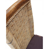 Chaises de salle à manger ensemble de 4 chaises en rotin tabac Perth chaise en rotin chaise en osier durable
