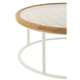 Détail du bois d'épicéa sur la table basse J-Line
