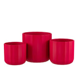 Pot de fleur J-Line Summer - céramique - rose - grand - Ø 18,5 cm