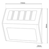 4 régler la lumière extérieure solaire LED, pour l'extérieur, la lampe murale et le plastique en acier, avec une LED intégrée