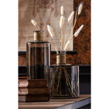 Vase Safari en verre brun clair de J-Line, vue de profil