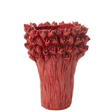 Vase Ambrosia J-Line en céramique rouge, vue de face