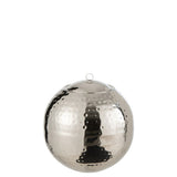 Brûleur flottant sphérique argenté en métal J-Line, vue de face