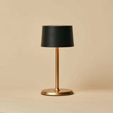 Lampe de table rechargeable David noir et or