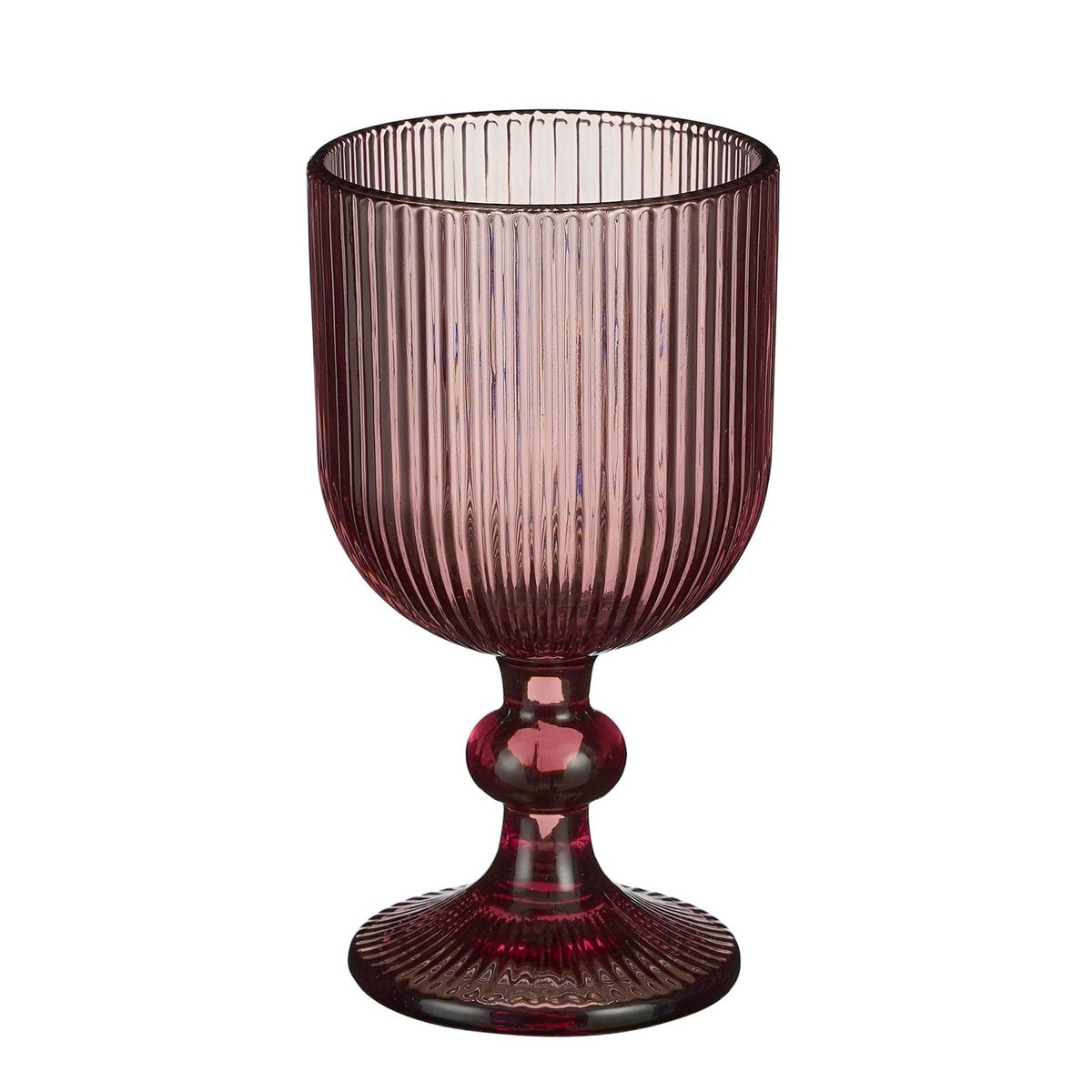 Service de verres à vin Merlot Violet - vue de face, design élégant
