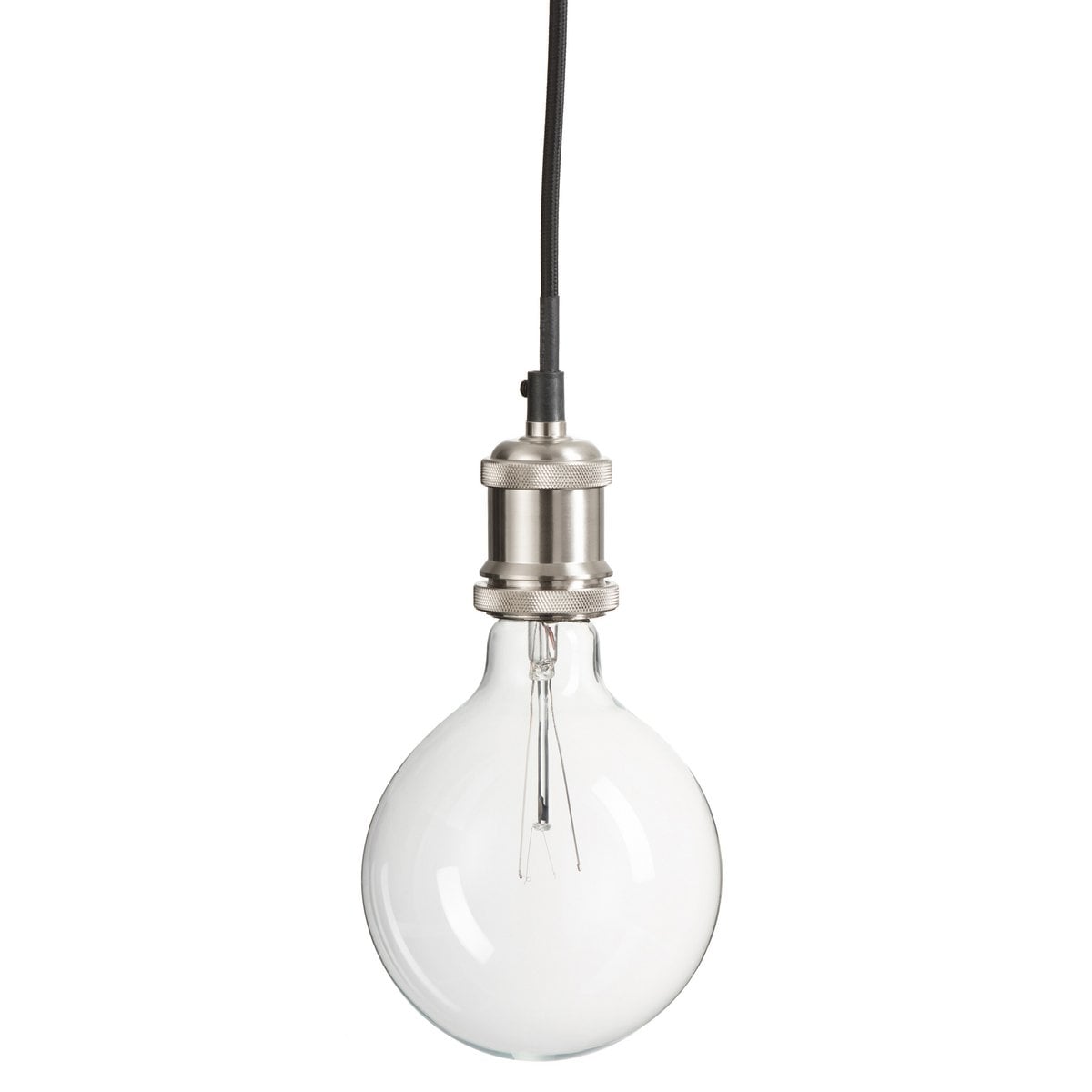 Douille de lampe J-Line en verre et métal, design transparent et moderne