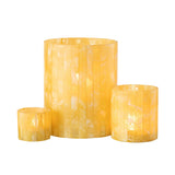 Photophore J-Line Lines en verre jaune - éclairage doux